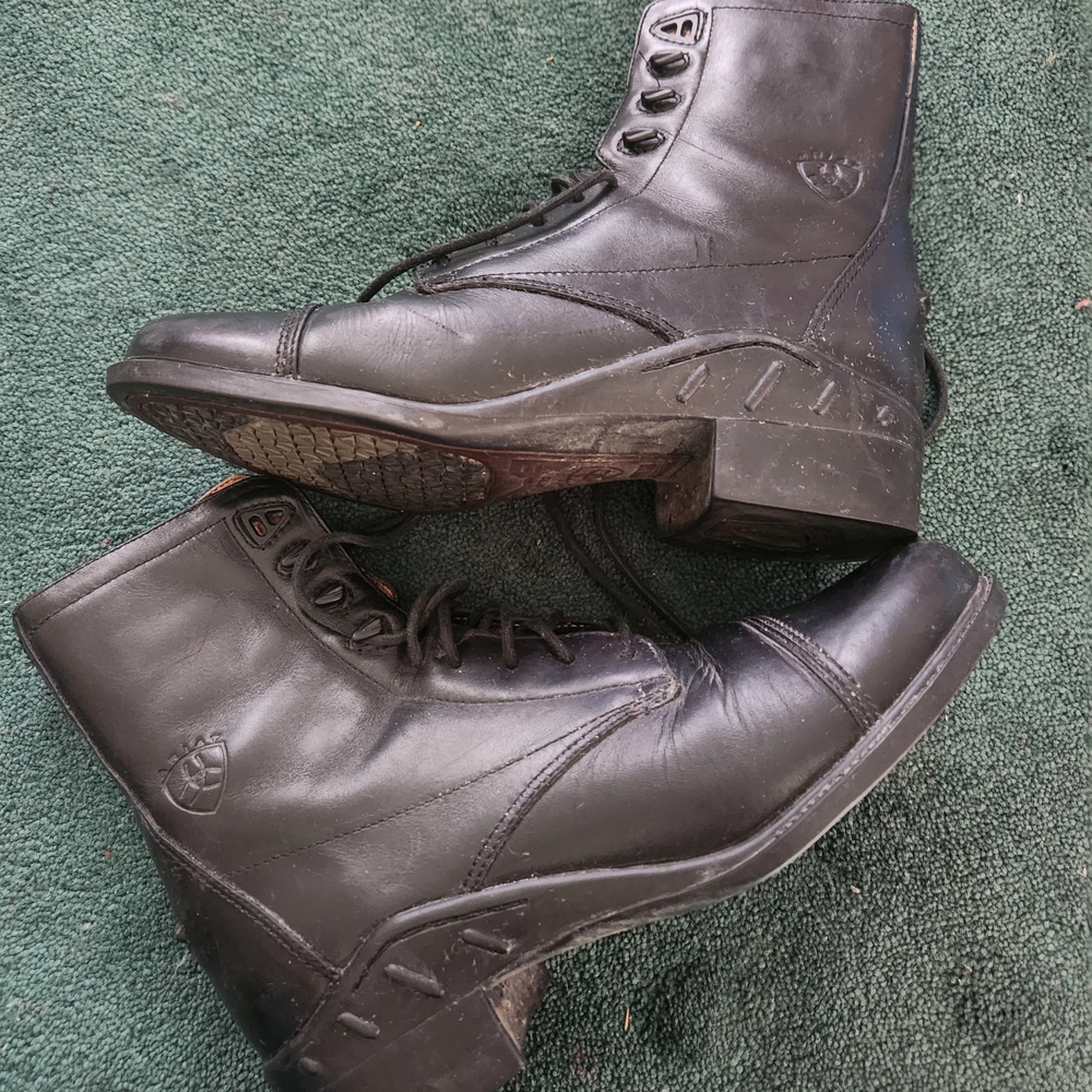 Ariat Black Lace-Up Leather Women's Boots